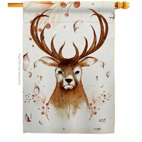 Patio Trasero My Deer Animals Wildlife 28 x 40 in. Dbl-Sided Vertical House Flags for Decoration Banner Garden PA3914844